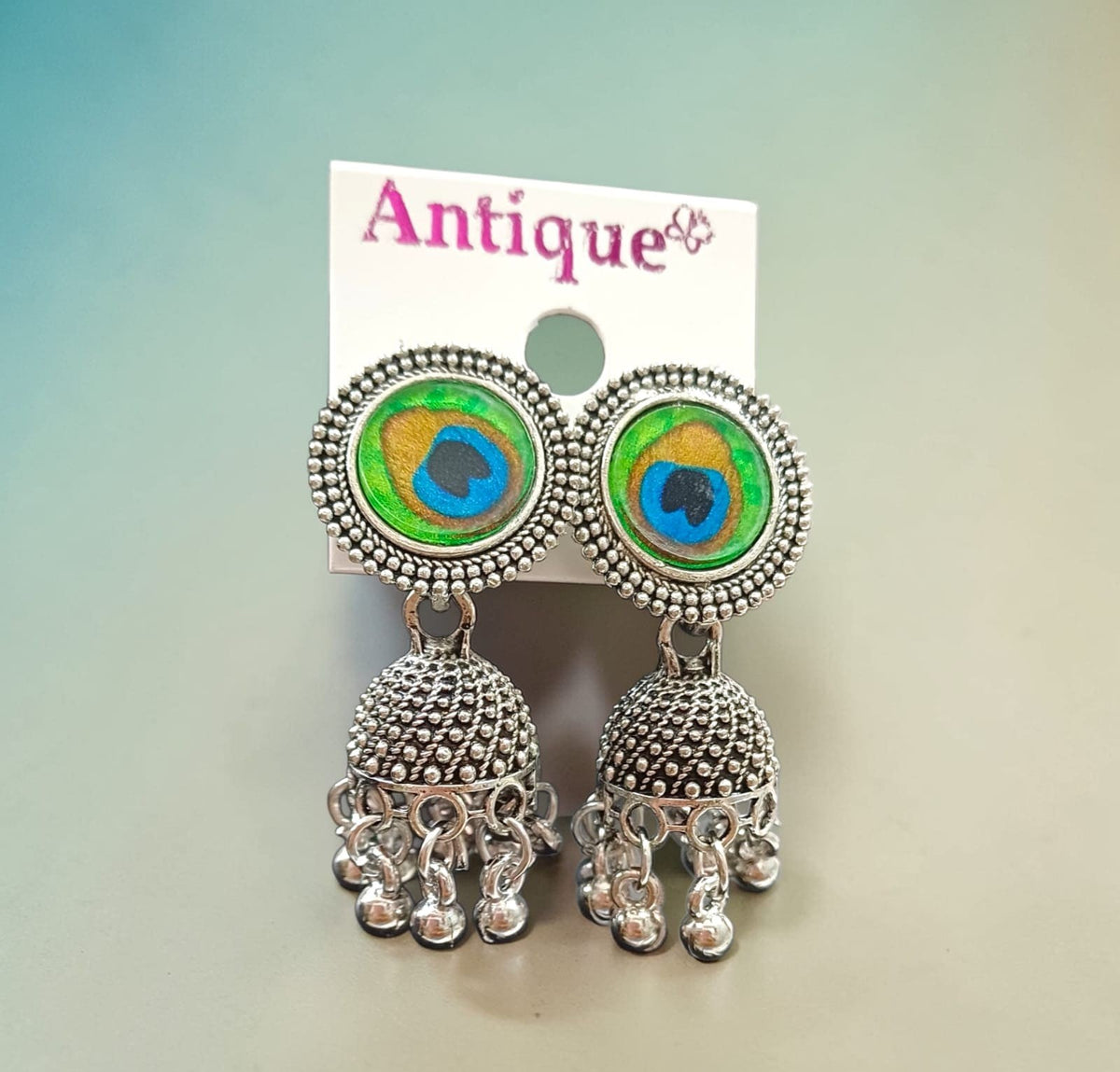 Zeeva – Trending Peacock Print Earrings