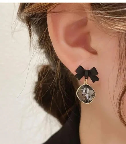 Starlit Noir Black Star Studs