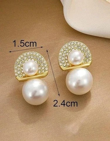 Pearl Crystal Studs