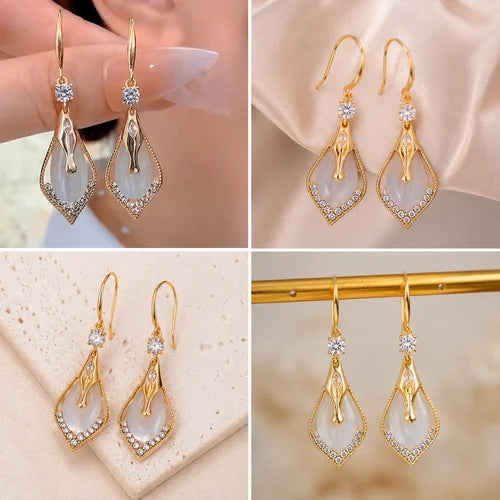 Teardrop Pearl Jhumki Earrings