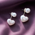 Pearl Heart Studs