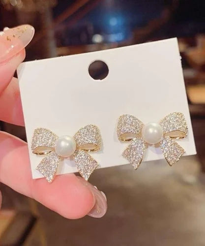 Pearl Bow Studs