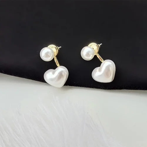 Pearl Heart Studs