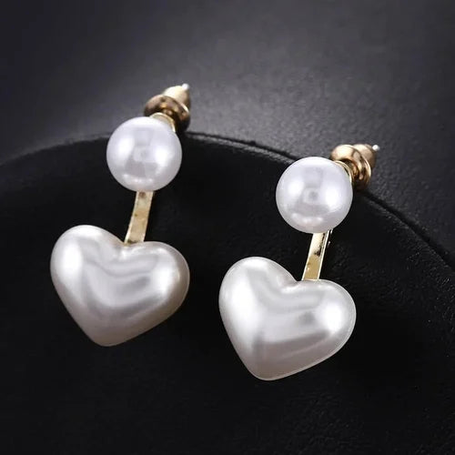 Pearl Heart Studs