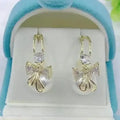 Golden Bow Pearl Drop Earrings